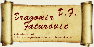 Dragomir Faturović vizit kartica